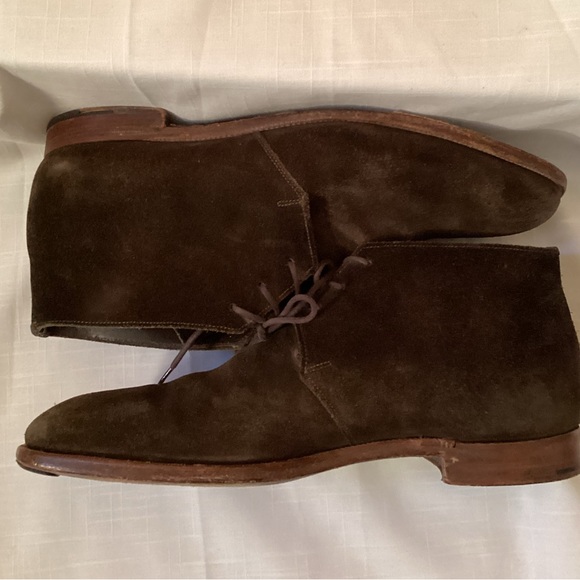 PAUL STUART / Stuart’s Choice Sz 10 suede boots Made in England designer - Picture 3 of 7